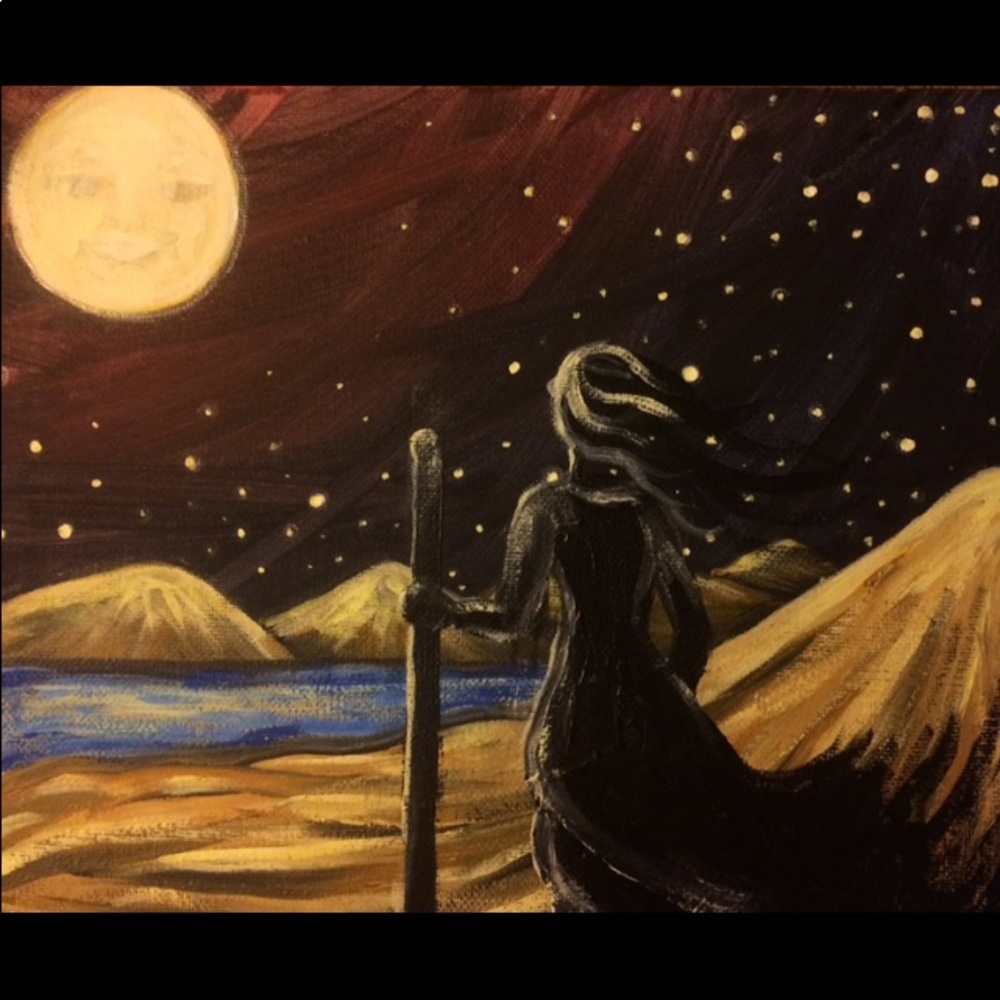 *SOLD*Night Traveler, Original Acrylic Painting